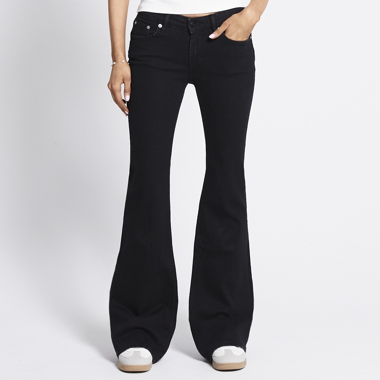 Low waist flare jeans "Bell" Black-Black